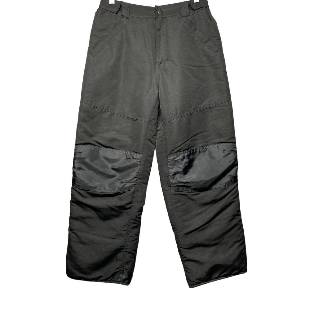 ENERGY ZONE Insulated Snow Pants Kids L 10-12 Black Reinforced Knees Ski‎